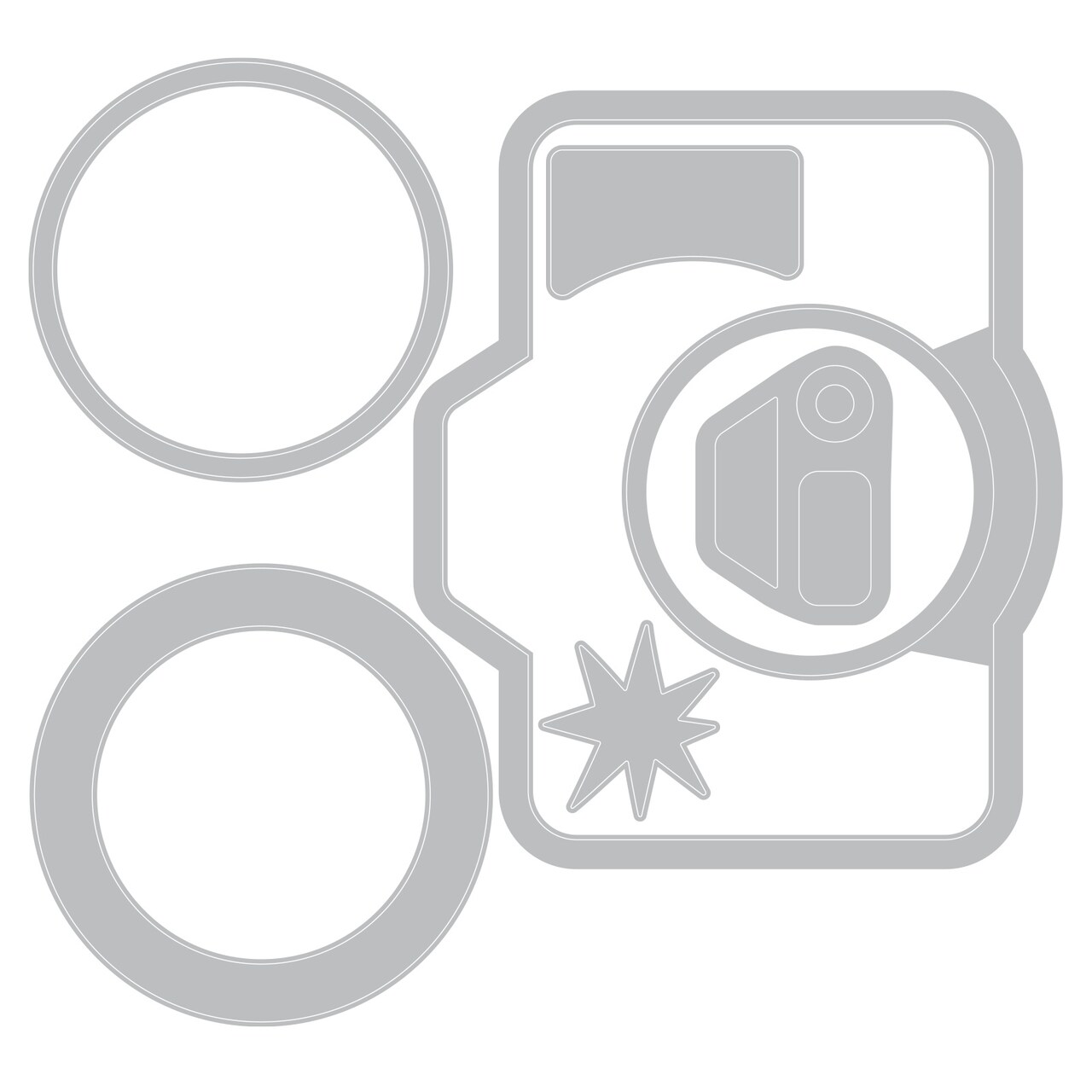 Sizzix Framelits Die & Stamp Set By Olivia Rose 6/Pkg-Memory Maker